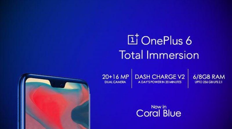 OnePlus 6 niebieski