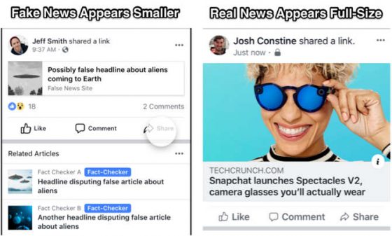Facebook fake news newsfeed