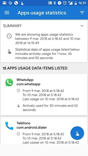 Phone Usage Monitor najlepsze aplikacje Android maj 2018