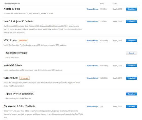 iOS 11 beta 1 jak zainstalować Apple iPhone iPad macOS 10.14 Mojave beta tvOS 12 beta watchOS 5 beta