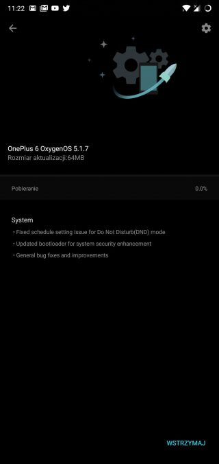 OnePlus 6 OxygenOS 5.1.7 aktualizacja bootloader
