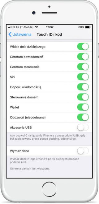 Apple iOS 11.4.1 akcesoria USB blokada iPhone