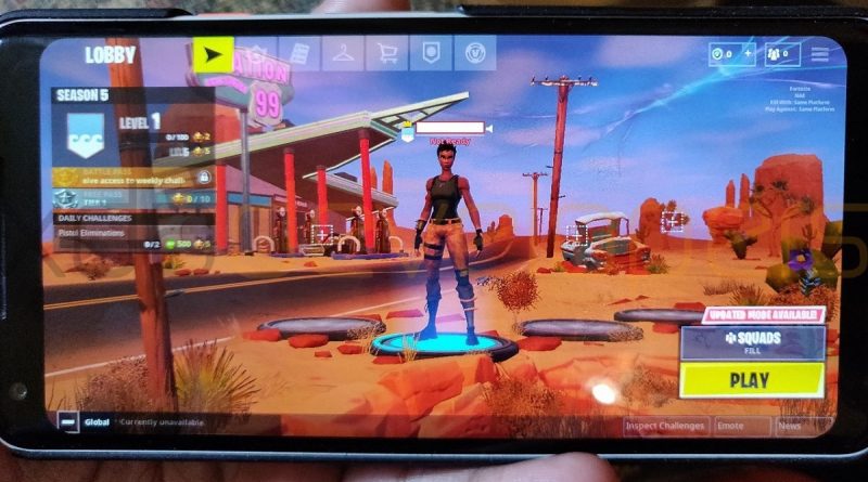 Fortnite Mobile na Androida Epic Games Samsung Galaxy Note 9