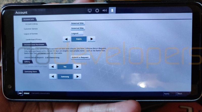 Firtnite Mobile na Androida gameplay Samsung Galaxy note 9 kiedy premiera