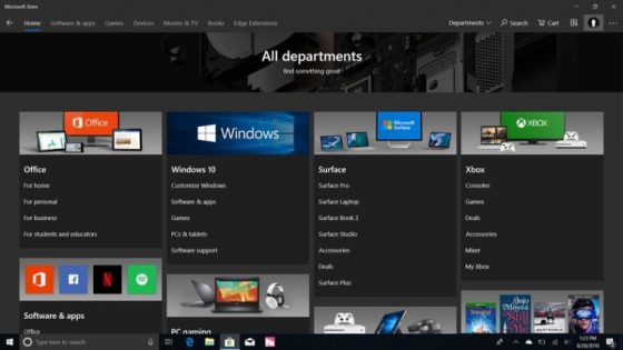 Microsoft Store Windows 10 zmiany nowe funkcje