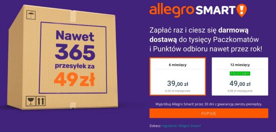 Allegro Smart darmowa dostawa usługa co to jest Amazon Prime