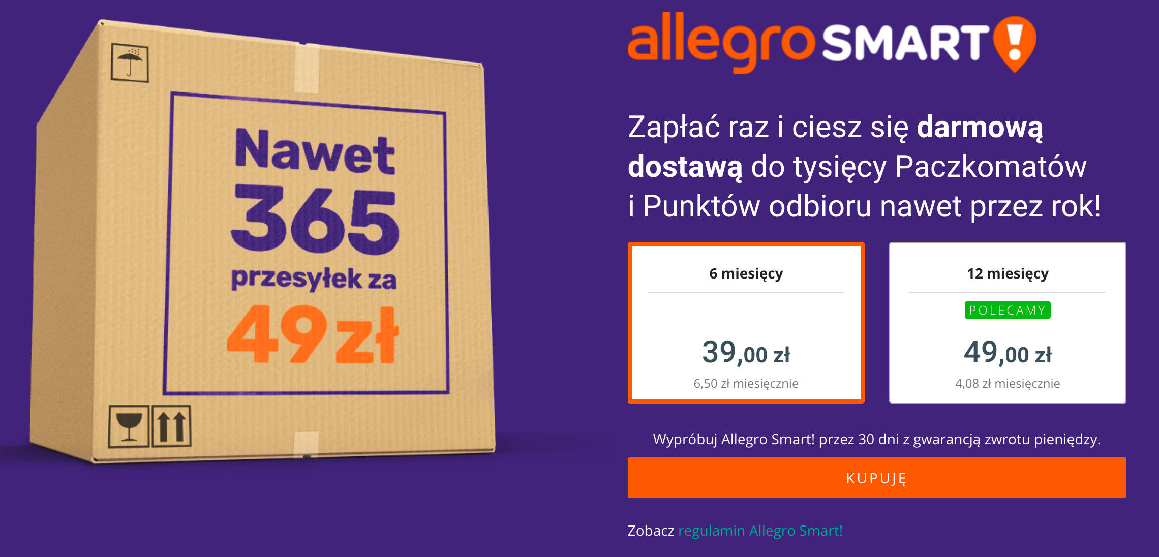 Allegro Smart cena darmowa dostawa usługa co to jest Amazon Prime Allegro Biznes kiedy