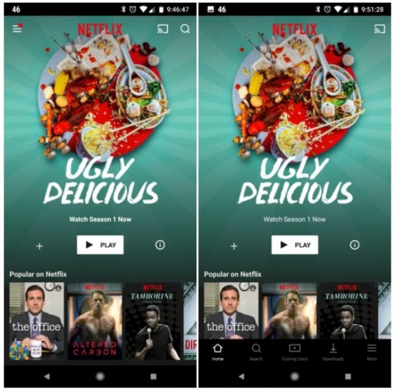 netflix beta nowy interfejs użytkownika Android