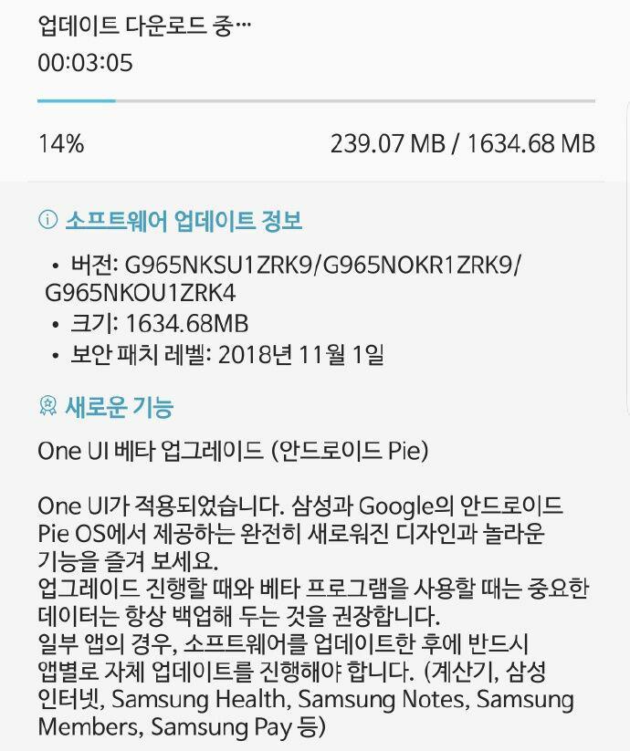 Samsung Galaxy S9 program pilotażowy Android Pie beta z One UI