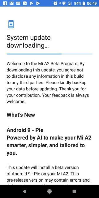 Xiaomi Mi A2 Andorid Pie beta kiedy aktualizacja