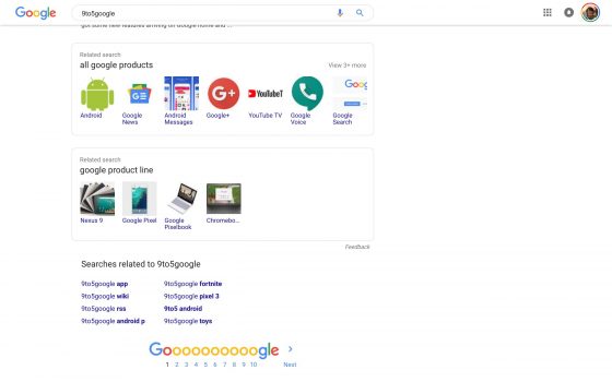 Wyszukiwarka Google z Material Theme
