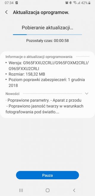 Samsung Galaxy S9 aktualizacja Android Pie z One UI w Polsce XEO