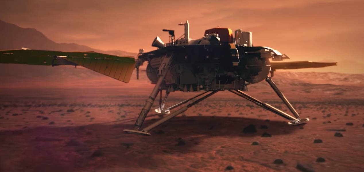Sonda InSight lądownika Mars wiatr kosmos NASA
