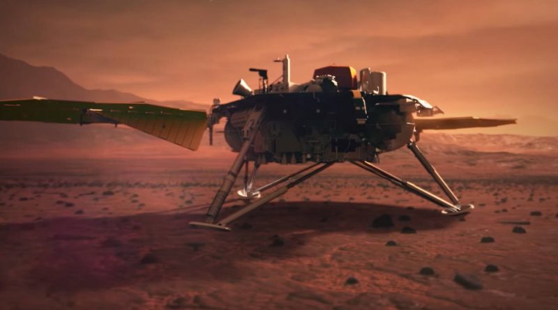 Sonda InSight lądownika Mars wiatr kosmos NASA