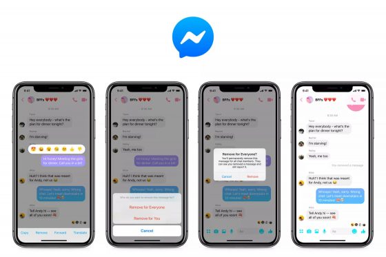 Facebook Messenger Unsend kasowanie wiadomości iOS Android