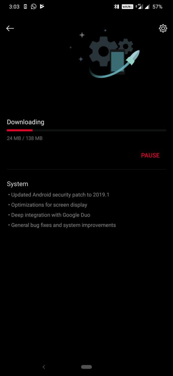 OnePlus 6T 6 aktualizacja OxygenOS 9.0.12 Google Duo