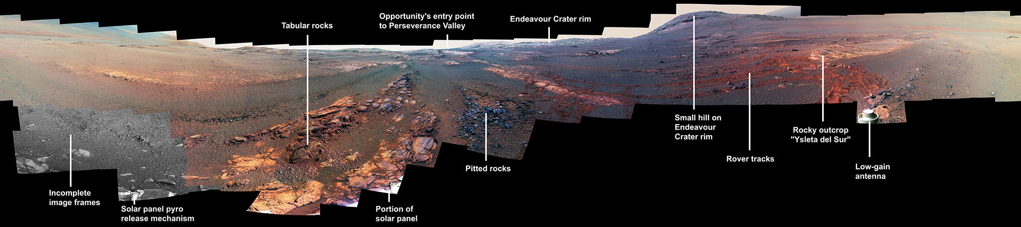Łazik marsjański Opportunity Mars NASA panorama kosmos