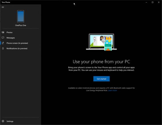Aplikacja Twój telefon z Windows 10 1809 Microsoft powiadomienia klonowanie obrazu Android ze smartfona