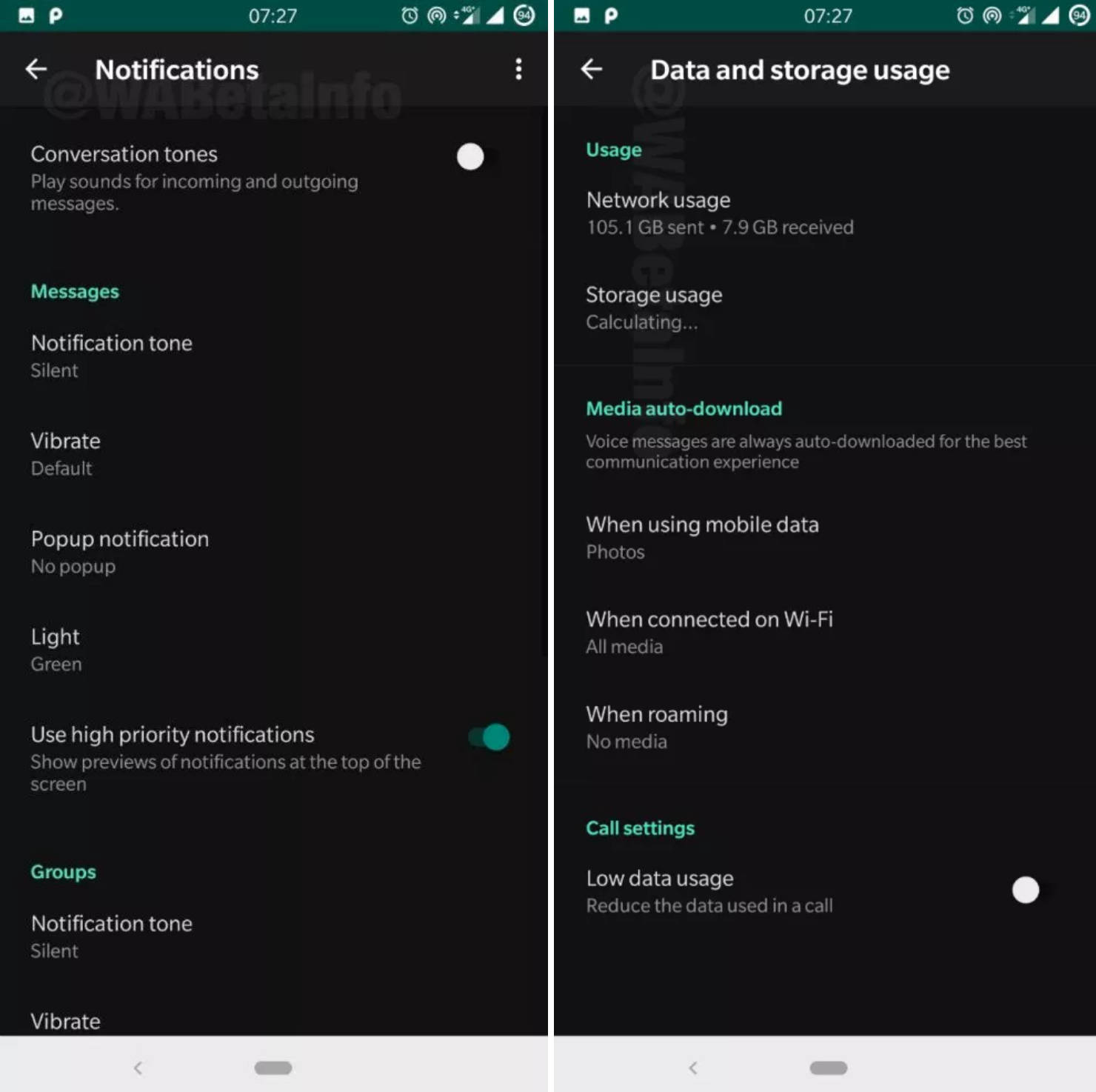 WhatsApp beta Android dark modem tryb ciemmny motyw czarny
