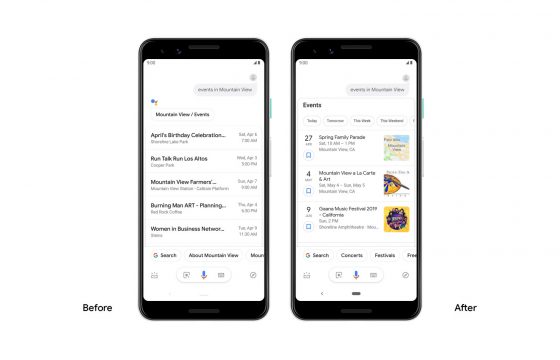 Asystent Google Assistant wizualne odpowiedzi Android aplikacje