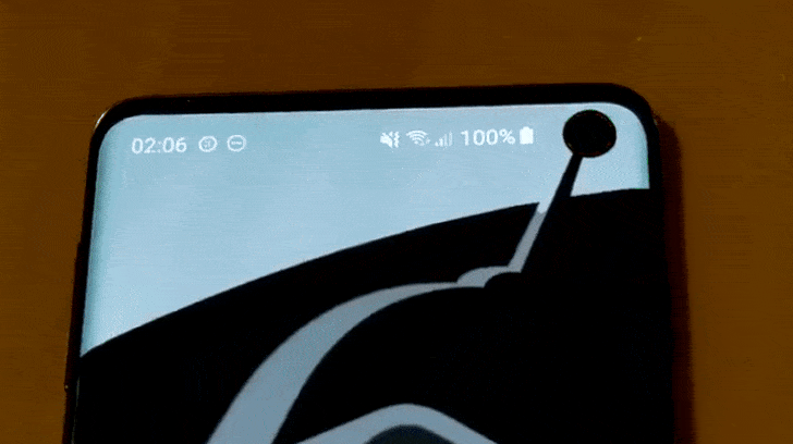 Holey Light aplikacja dla Samsung Galaxy S10 powiadomienia LED
