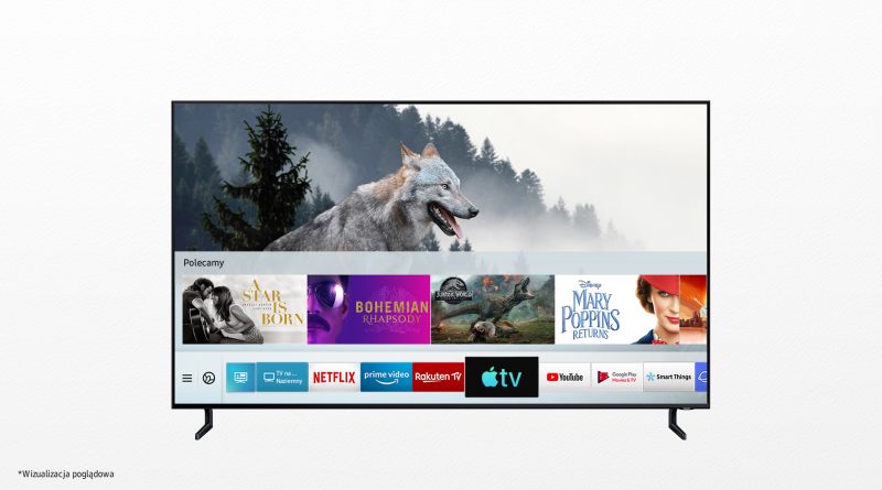 Telewizory Samsung Smart TV Apple TV AirPlay 2 jak to włączyć lista modeli Apple TV Plus Netflix produkcje oryginalne