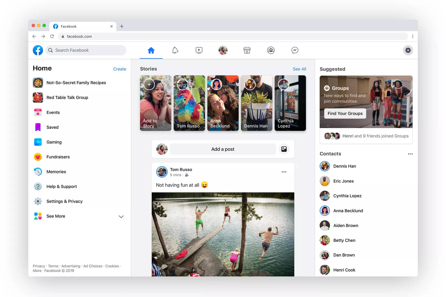 Nowy Facebook Messenger desktop dla WIndows 10 macOS F8