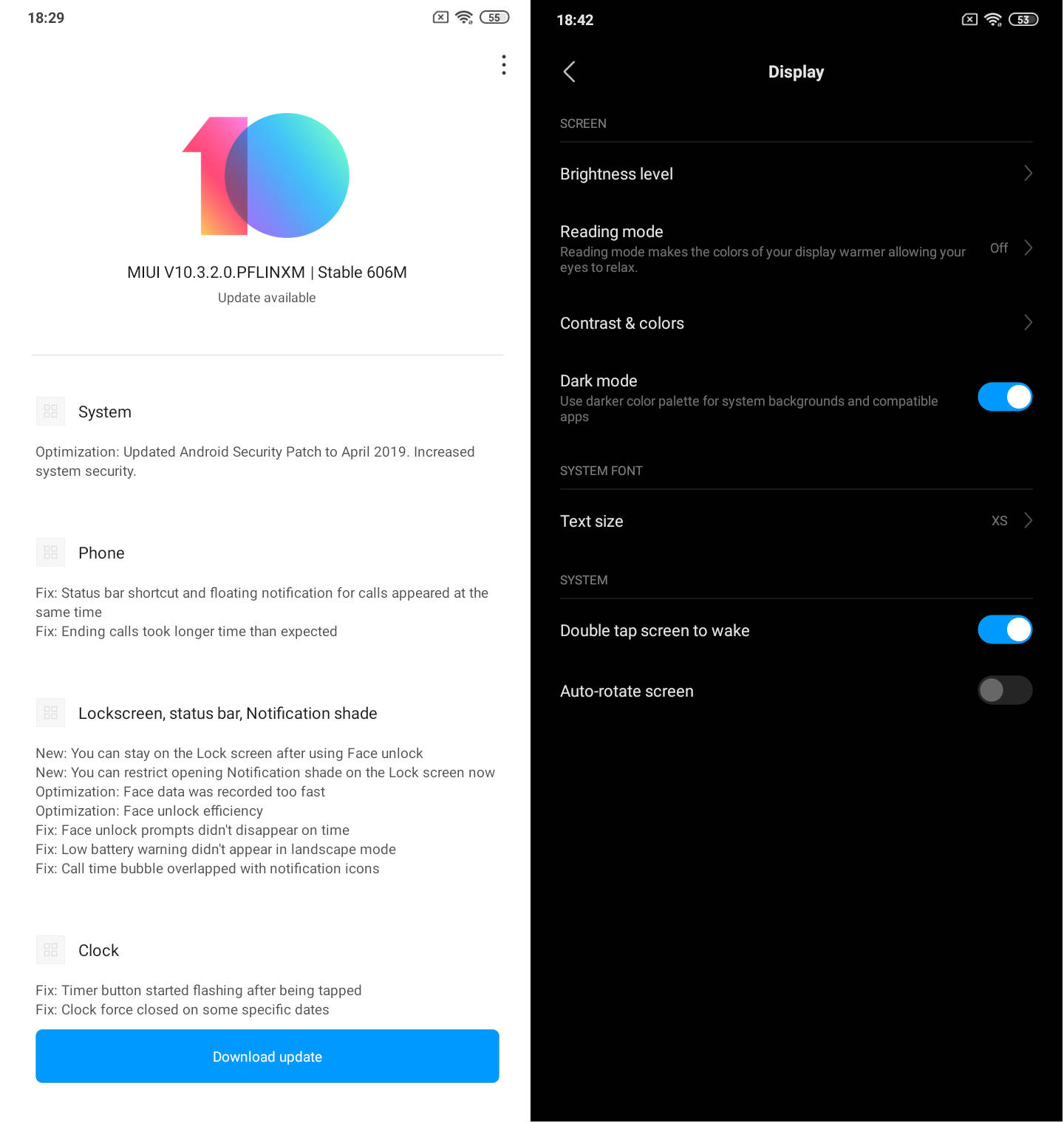 Xiaomi Redmi Note 7 aktualizacja MIUI 10.3.2.0 dark mode jak włączyć ciemny motyw