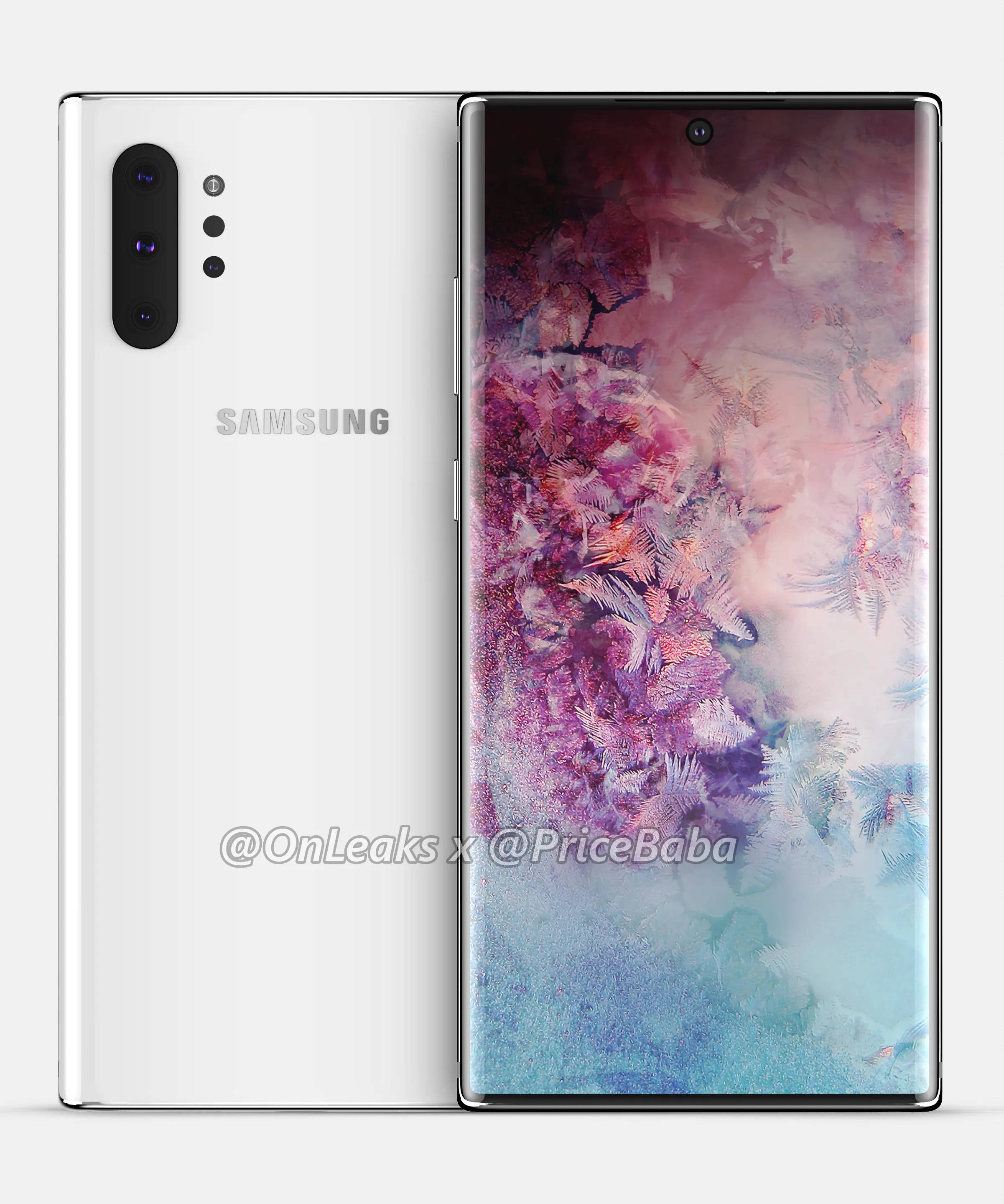 Samsung Galaxy Note 10 Pro rendery Onleaks przecieki wycieki plotki kiedy premiera specyfikacja techniczna