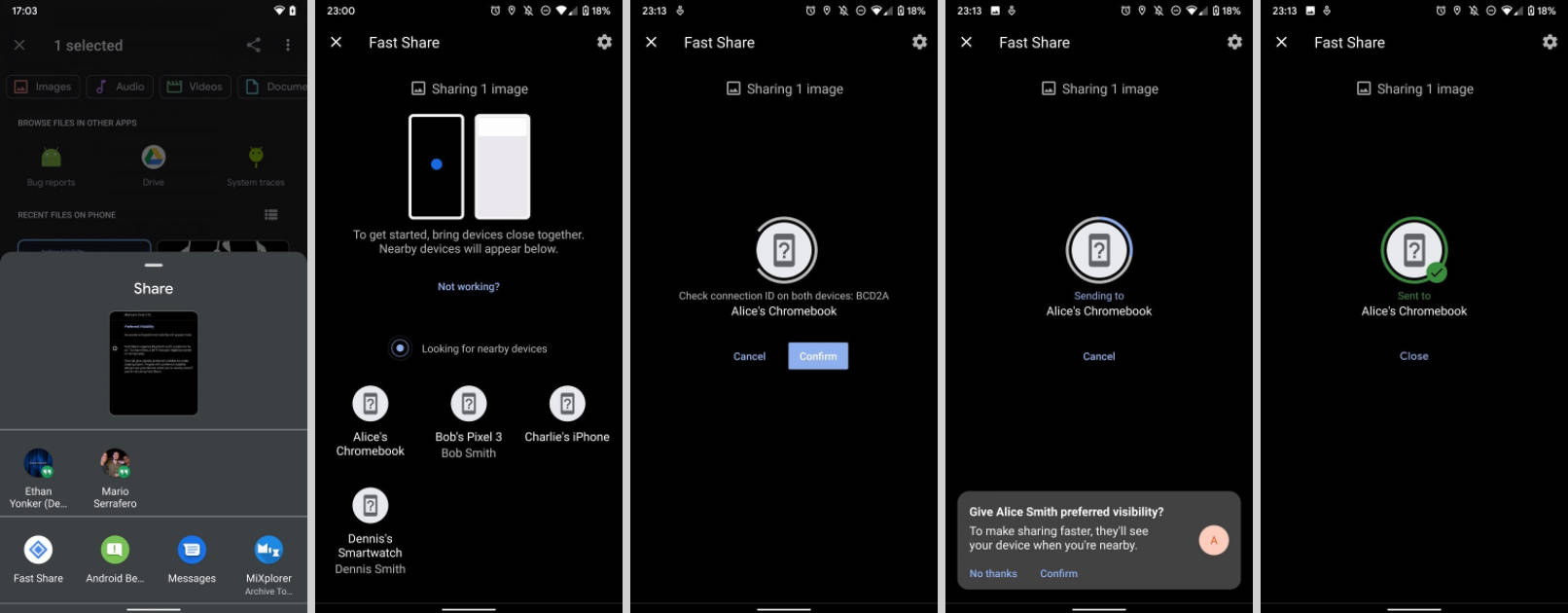 Google Android Beam Fast Share szybkie udostępniane plików jak Apple AirDrop