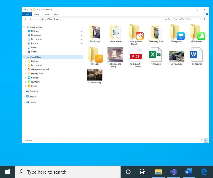 Apple iCloud dla Windows 10 Microsoft Store aplikacja