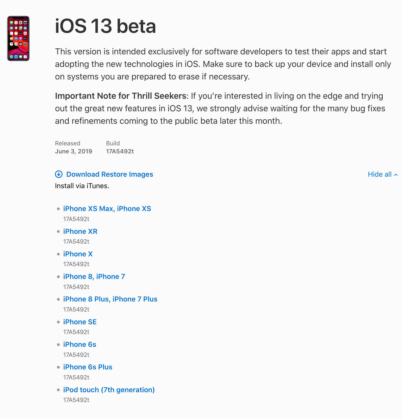 iOS 13 beta jak zainstalować na Apple iphone profil OTA deweloperski gdzie pobrać ipsw