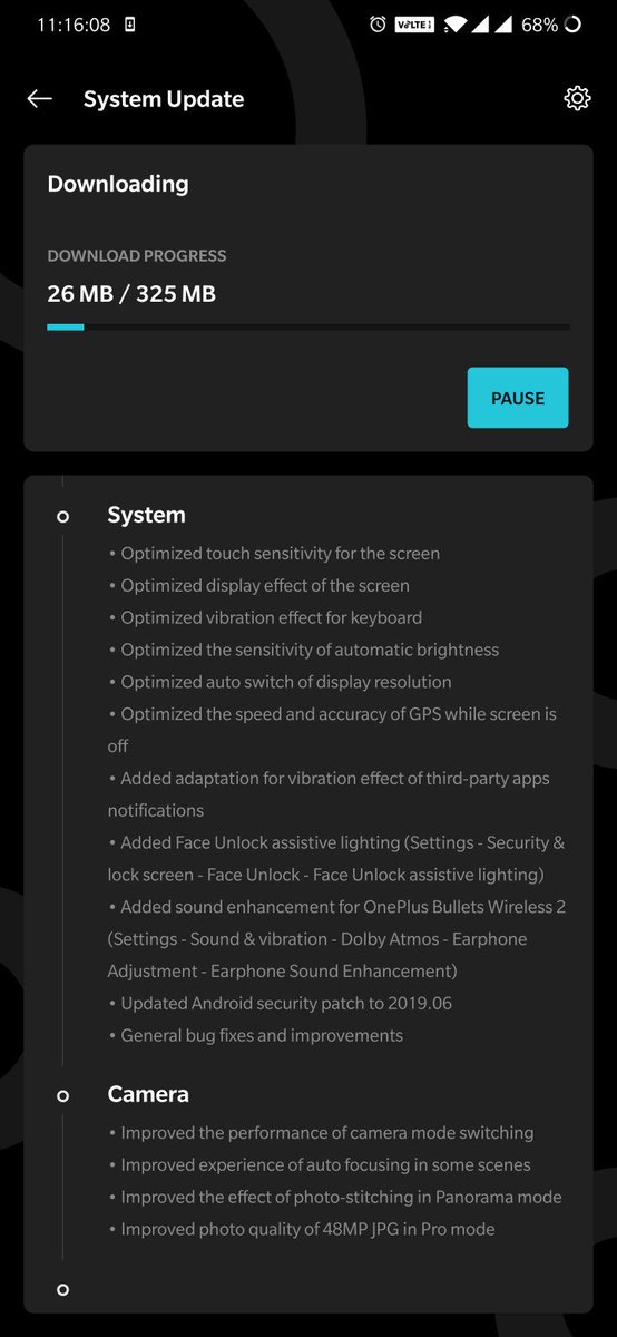 OnePlus 7 Pro aktualizacja Android OxygenOS 9.5.9