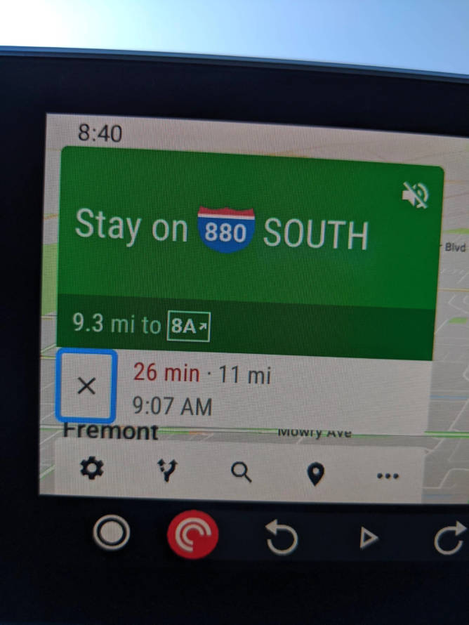 Nowy Android Auto nawigacja Google Maps nowe przyciski