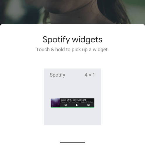 Widżet Spotify aplikacja Android usunięty