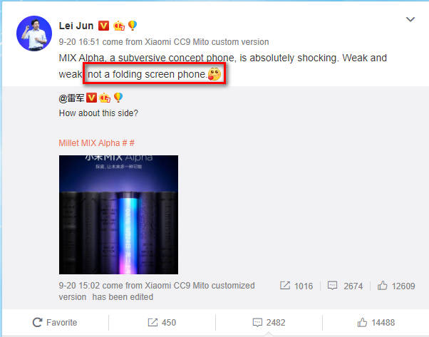 Xiaomi Mi Mix 4 alpha składany smartfony plotki przecieki wycieki kiedy premiera