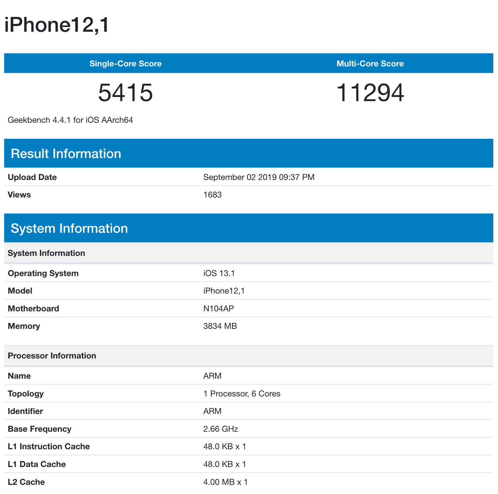 iPhone 11 2019 Apple A13 Geekbench iOS 13.1 plotki przecieki wycieki benchmarki kiedy premiera specyfikacja techniczna