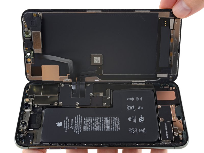 Apple iPhone 11 Pro Max rozbiórka iFixit A13 Bionic opinie odwrotne ładowanie