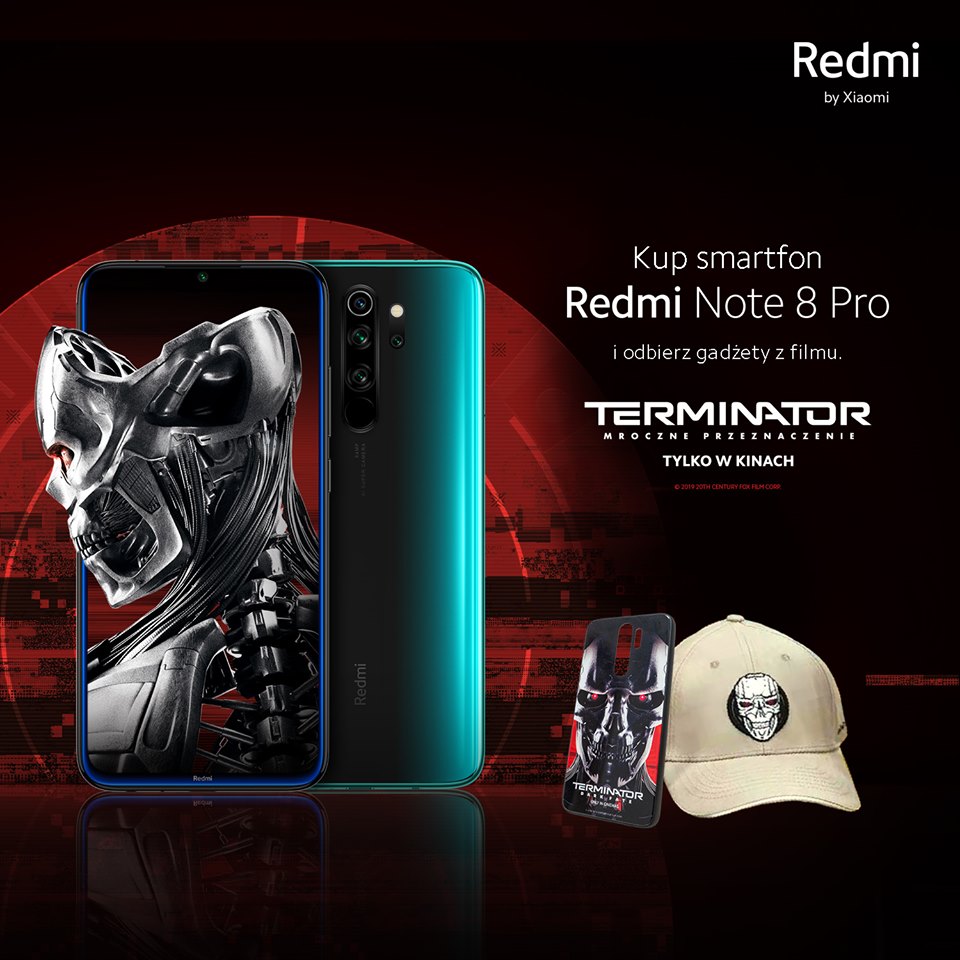 Xiaomi Redmi Note 8 Pro Terminator Edition cena opinie specyfikacja techniczna gadżety z filmu gdzie kupić najtaniej w Polsce