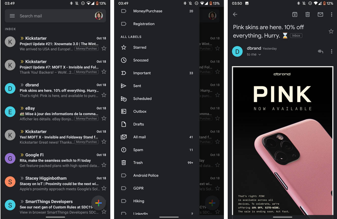 Subsequently Gmail Dark Mode Is Here For Android And Ios