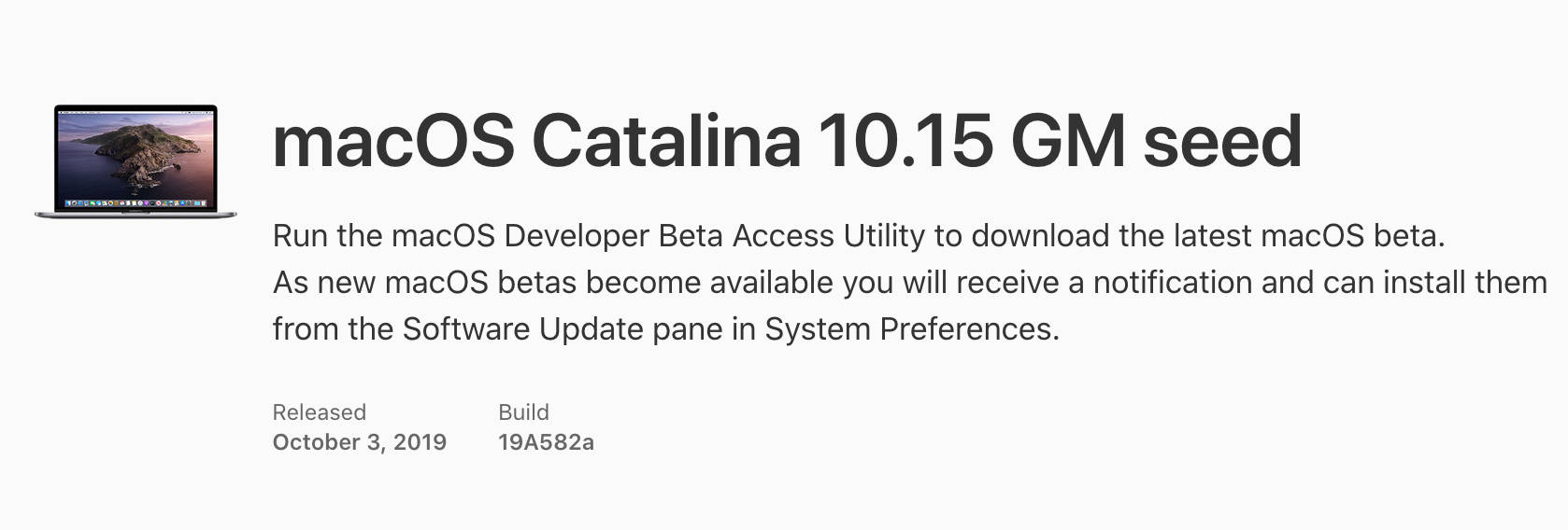 macOS Catalina 10.15 GM Golden Master kiedy premiera systemu dla Mac