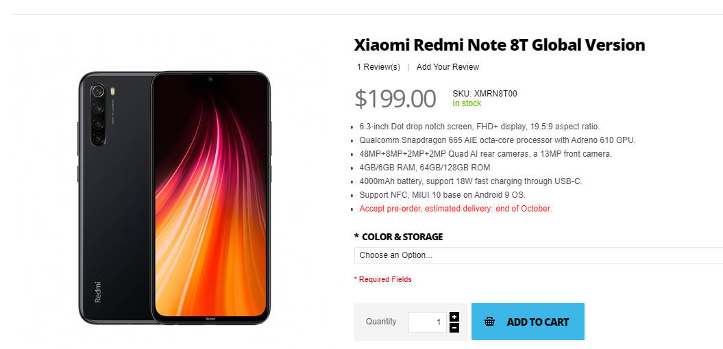 przedsprzedaż Redmi Note 8T cena Xiaomi kiedy premiera plotki przecieki wycieki specyfikacja techniczna opinie