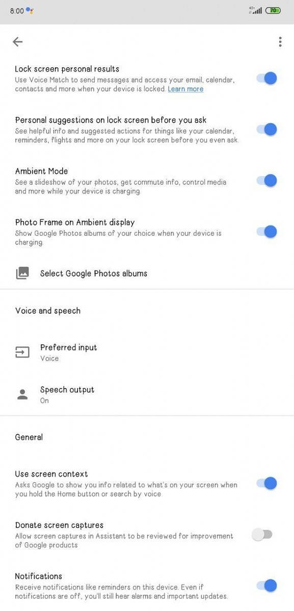 Asystent Google z Ambient Mode