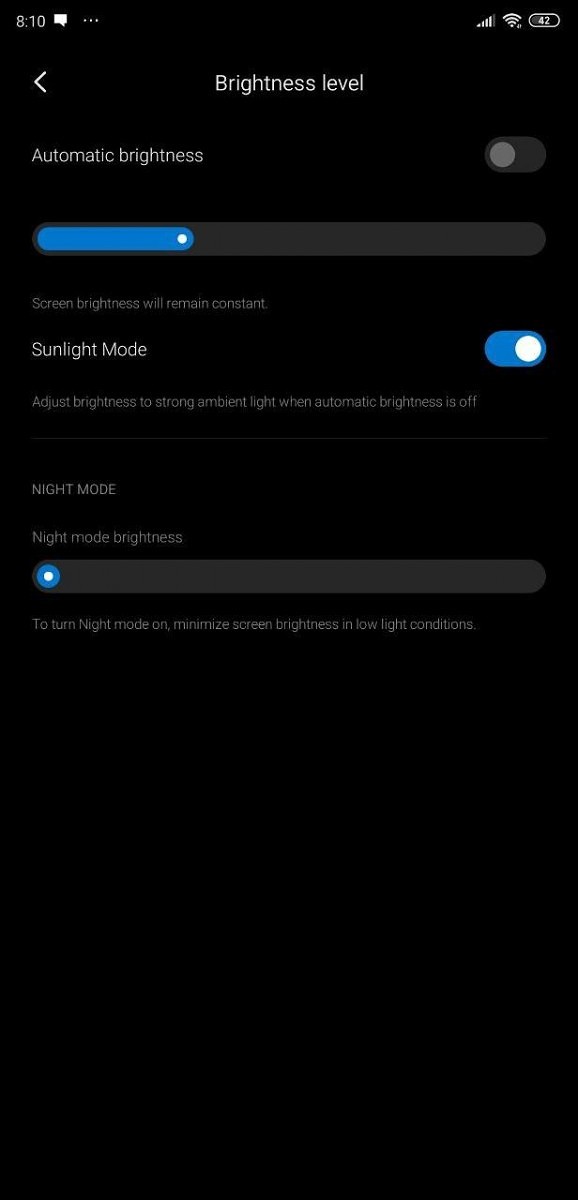 MIUI 11.1 tryb nasłonecznienia Xiaomi