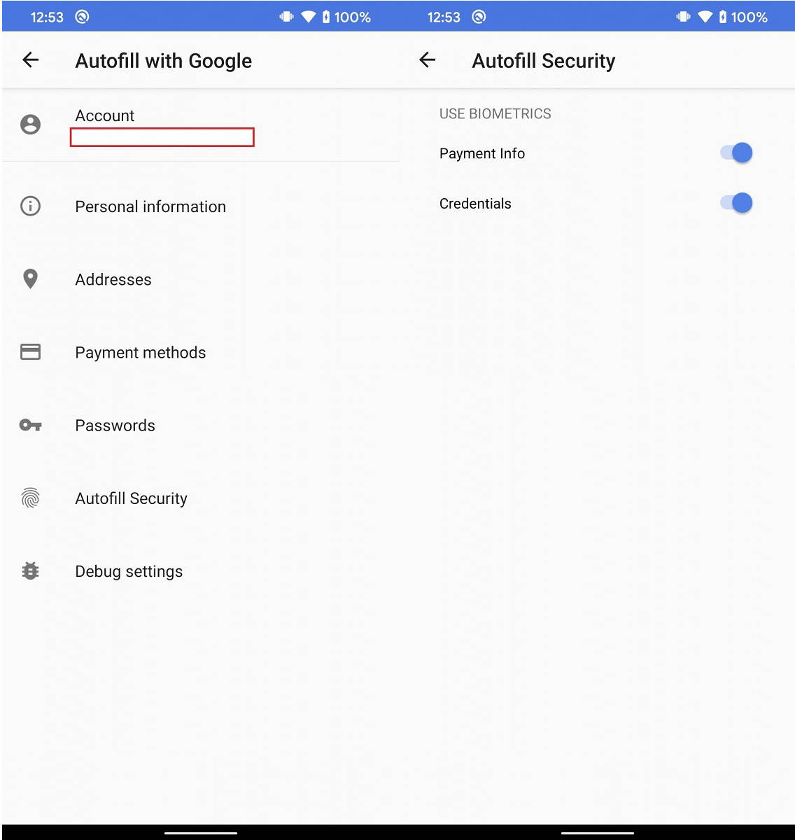 Autofil API opcje biometryczne Android Oreo Google autouzupełnianie