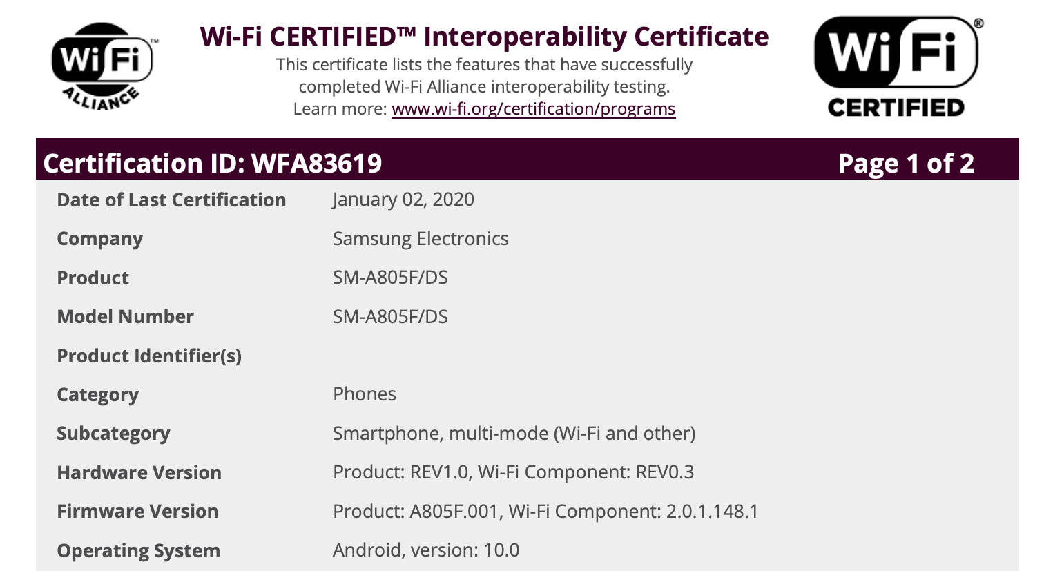 Samsung Galaxy S9 Galaxy A80 kiedy aktualizacja do One UI 2.0 Android 10