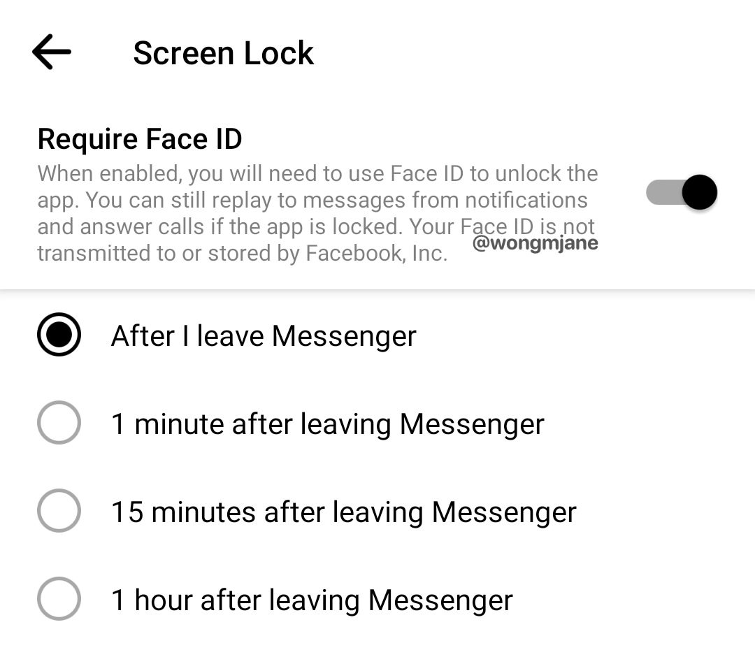 Facebook Messenger Face ID iPhone jak włączyć rozpoznawanie twarzy czytnik linii papilarnych