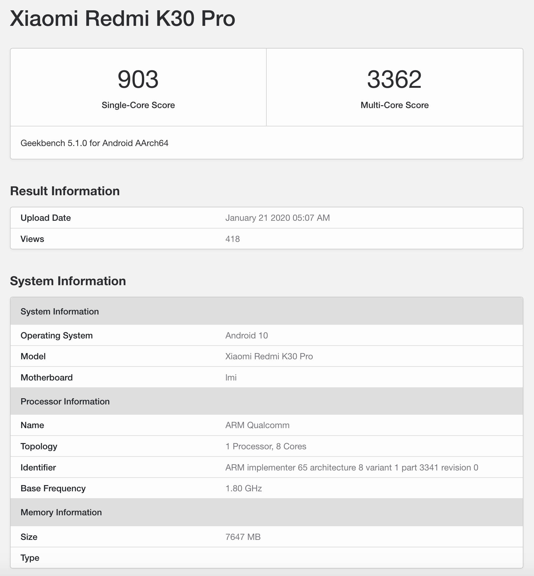 Xiaomi Mi 10 Pro Redmi K30 Pro kiedy premiera plotki przecieki wycieki specyfikacja dane techniczne Geekbench Snapdragon 865