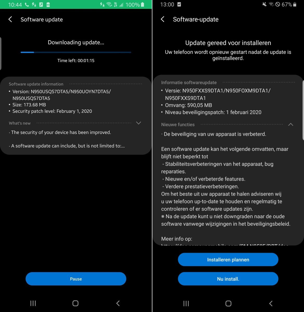 Samsung Galaxy S8 Galaxy Note 8 Android 10 One UI 2 lutowe poprawki bezpieczeństwa aktualizacja lutowa