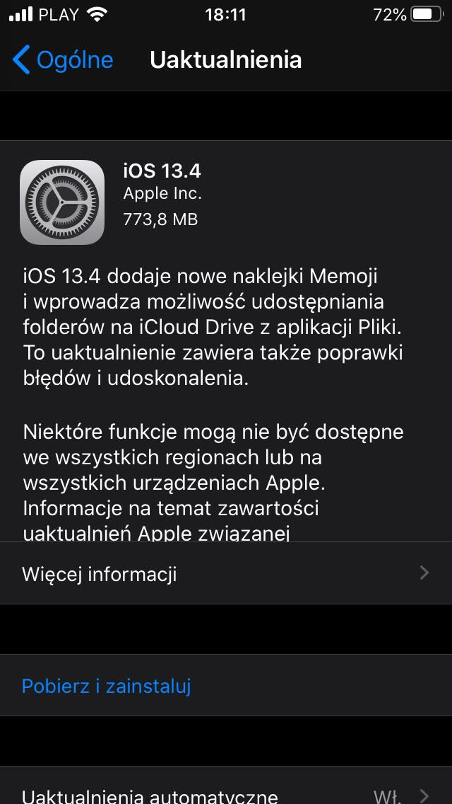 iOS 13.4 beta 1 iPadOS 13.4 kiedy aktualizacja Apple iPhone 9 SE 2 co nowego lista nowości zmiany czy warto instalować opinie
